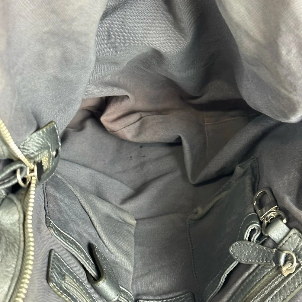 Leather Pleated Hobo Bag